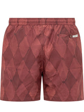 BALLANTYNE - Costume da Bagno con Stampa a Rombi - Rosso - LIDIASHOPPING® - Official Website