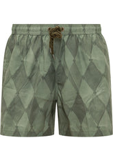 BALLANTYNE - Costume da Bagno con Stampa a Rombi - Verde - LIDIASHOPPING® - Official Website