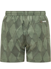 BALLANTYNE - Costume da Bagno con Stampa a Rombi - Verde - LIDIASHOPPING® - Official Website