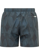 BALLANTYNE - Costume da Bagno con Stampa a Rombi - Blu - LIDIASHOPPING® - Official Website