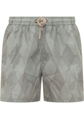 BALLANTYNE - Costume da Bagno con Stampa a Rombi - Grigio - LIDIASHOPPING® - Official Website