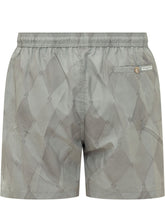 BALLANTYNE - Costume da Bagno con Stampa a Rombi - Grigio - LIDIASHOPPING® - Official Website