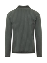 AROVESCIO - Ribbed Knit Shirt with Collar - Grey - LIDIASHOPPING® - Official Website