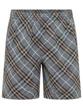 BURBERRY - Costume da Bagno con Motivo Check - Grigio - LIDIASHOPPING® - Official Website