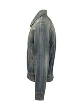 BURBERRY - Denim Jacket with Classic Collar - Blue | Lidia Shopping | Official Website