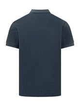 BURBERRY - Polo Shirt with Embroidered Logo - Blue - LIDIASHOPPING® - Official Website