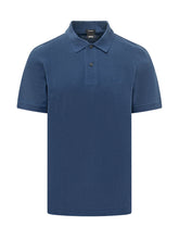 BOSS - Polo Shirt with Collar and Buttons - Blue - LIDIASHOPPING® - Official Website