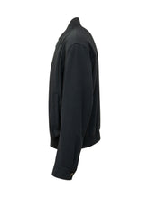 BOSS - Bomber Jacket with Front Zip and Ribbed Collar - Blue - LIDIASHOPPING® - Official Website
