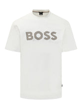 BOSS - T-shirt with Front Logo - White - LIDIASHOPPING® - Official Website