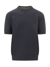 BOSS - Maglia a maniche corte con girocollo - Blu | Lidia Shopping | Official Website