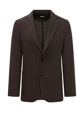 BOSS - Giacca con Rever Classico e Chiusura a Bottoni - Marrone - LIDIASHOPPING® - Official Website