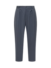 BOSS - Pleated Front Trousers - Blue - LIDIASHOPPING® - Official Website