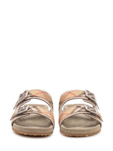 BURBERRY - Double Buckle Slide Sandals - Grey - LIDIASHOPPING® - Official Website