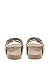 BURBERRY - Double Buckle Slide Sandals - Grey - LIDIASHOPPING® - Official Website