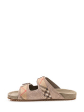 BURBERRY - Double Buckle Slide Sandals - Grey - LIDIASHOPPING® - Official Website