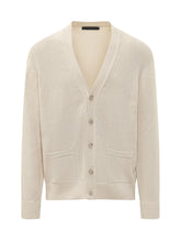 BOSS BY BECKHAM - Cardigan con scollo e bottoni - Bianco - LIDIASHOPPING® - Official Website