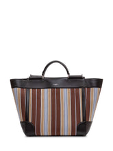 DOLCE & GABBANA - Top Handle Bag with Striped Pattern - Brown - LIDIASHOPPING® - Official Website