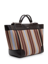 DOLCE & GABBANA - Top Handle Bag with Striped Pattern - Brown - LIDIASHOPPING® - Official Website
