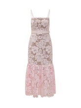 SELF-PORTRAIT - Abito Midi in Pizzo Rosa - Rosa - LIDIASHOPPING® - Official Website