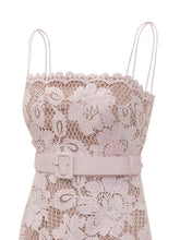 SELF-PORTRAIT - Abito Midi in Pizzo Rosa - Rosa - LIDIASHOPPING® - Official Website