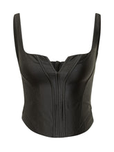 SELF-PORTRAIT - Top Corsetto in Satin Nero - Nero - LIDIASHOPPING® - Official Website