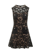 SELF-PORTRAIT - Mini Abito in Pizzo Nero - Nero - LIDIASHOPPING® - Official Website