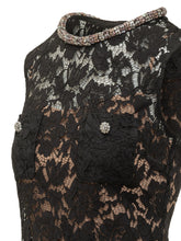 SELF-PORTRAIT - Mini Abito in Pizzo Nero - Nero - LIDIASHOPPING® - Official Website