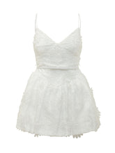 SELF-PORTRAIT - Mini Abito in Organza con Ricami Floreali - Bianco - LIDIASHOPPING® - Official Website