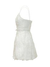 SELF-PORTRAIT - Mini Abito in Organza con Ricami Floreali - Bianco - LIDIASHOPPING® - Official Website