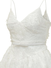 SELF-PORTRAIT - Mini Abito in Organza con Ricami Floreali - Bianco - LIDIASHOPPING® - Official Website