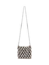 SELF-PORTRAIT - Mini Bag with Chain and Crystals - Silver - LIDIASHOPPING® - Official Website