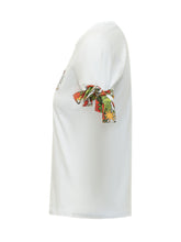 ALESSANDRO ENRIQUEZ - Slim Fit T-Shirt with Chicken Embroidery - White - LIDIASHOPPING® - Official Website
