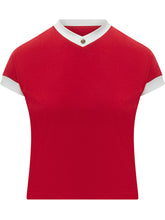VERSACE - Vintage Contrast Trim T-Shirt - Red - LIDIASHOPPING® - Official Website
