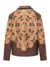 VERSACE - Printed Shirt with Buttons - Brown - LIDIASHOPPING® - Official Website