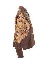 VERSACE - Printed Shirt with Buttons - Brown - LIDIASHOPPING® - Official Website