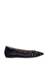 ROBERTO FESTA - Pointed Ballet Flats with Sheer Panels - Blue - LIDIASHOPPING® - Official Website
