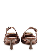 ROBERTO FESTA - Slingback Pumps with Jewel Buckle - Brown - LIDIASHOPPING® - Official Website