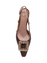 ROBERTO FESTA - Slingback Pumps with Jewel Buckle - Brown - LIDIASHOPPING® - Official Website