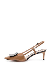 ROBERTO FESTA - Slingback Pumps with Metal Detail - Brown - LIDIASHOPPING® - Official Website