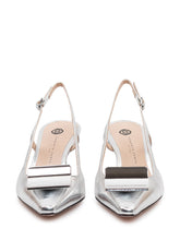 ROBERTO FESTA - Metallic Slingback Pumps with Front Detail - Silver - LIDIASHOPPING® - Official Website