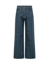 MARINE SERRE - Straight Leg Denim Jeans with Print - Blue - LIDIASHOPPING® - Official Website