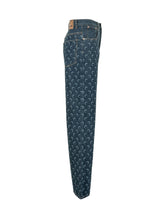 MARINE SERRE - Straight Leg Denim Jeans with Print - Blue - LIDIASHOPPING® - Official Website