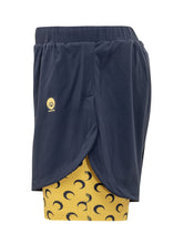 MARINE SERRE - Running Shorts con Shorts Interni - Blu - LIDIASHOPPING® - Official Website