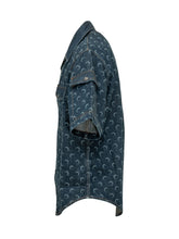MARINE SERRE - Short Sleeve Denim Shirt with Pockets - Blue - LIDIASHOPPING® - Official Website