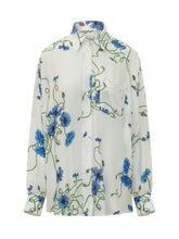 STELLA MCCARTNEY - Floral Shirt with Chest Pocket - White - LIDIASHOPPING® - Official Website