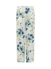 STELLA MCCARTNEY - Floral Print Wide Leg Trousers - White - LIDIASHOPPING® - Official Website