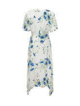 STELLA MCCARTNEY - Abito con Scollo a V e Stampa Floreale - Bianco - LIDIASHOPPING® - Official Website