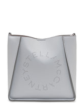 STELLA MCCARTNEY - Borsa Crossbody con Logo Traforato - Grigio - LIDIASHOPPING® - Official Website