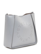 STELLA MCCARTNEY - Borsa Crossbody con Logo Traforato - Grigio - LIDIASHOPPING® - Official Website