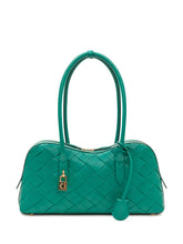 STELLA MCCARTNEY - Borsa a Mano Stella Ryder con Intreccio e Lucchetto - Verde - LIDIASHOPPING® - Official Website